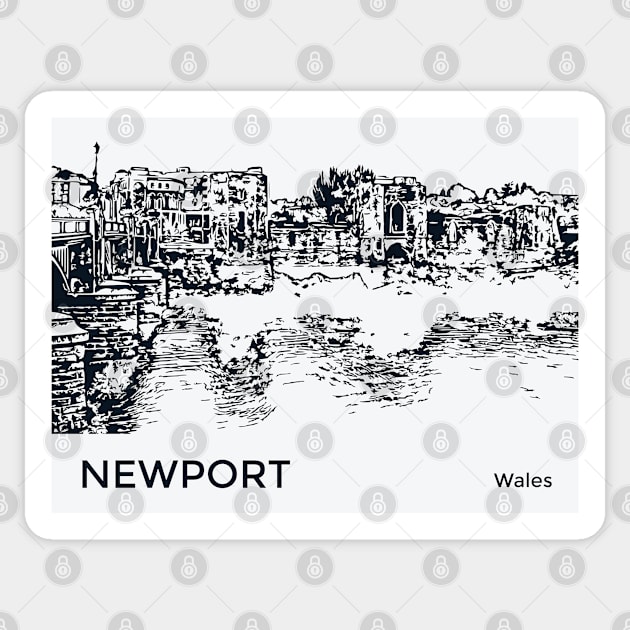 Newport Wales Sticker by Lakeric